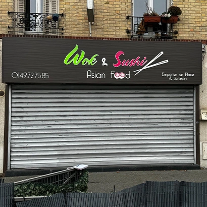 rideau métallique sur mesure pour restaurant Créteil