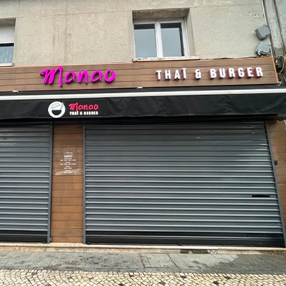 installation rideau métallique pour boutique food Paris